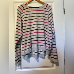 Gray striped long sleeve Thread & Supply 2x